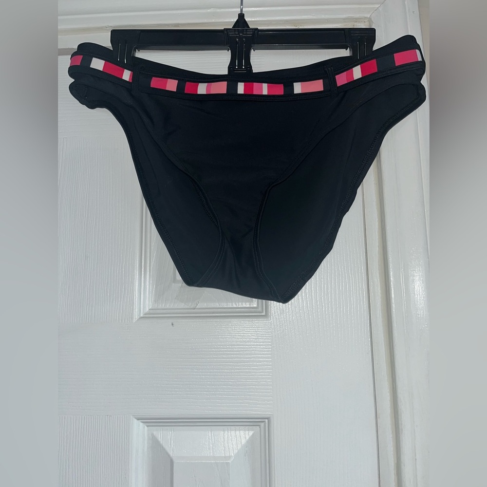 a.n.a Black, Multi-Color Belt Swim Bottom, Size 14
